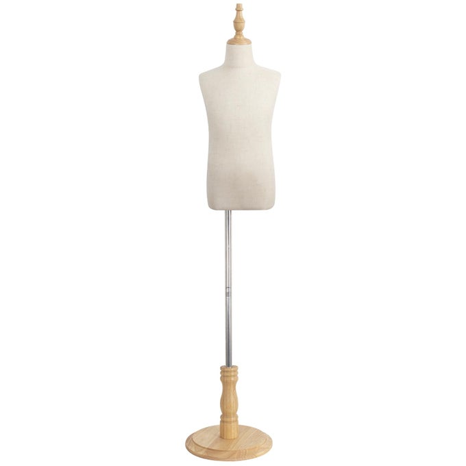 KIDS MANNEQUIN BODY CHILD DRESS FORM WITH WOOD STAND ADJUSTABLE HEIGHT LIGHTWEIGHT PORTABLE FITS ALL KINDS OF CLOTHES 1011 YEARS OLD