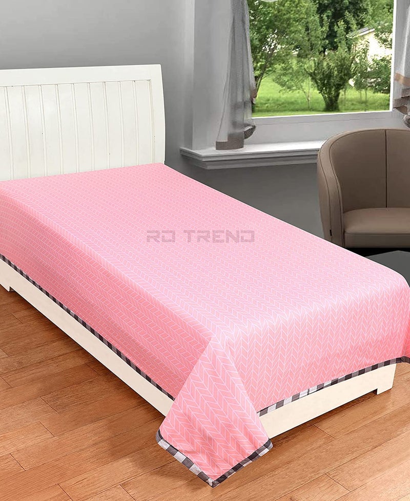 RD TREND® Cloud Cotton AC Summer Chadar for Sleeping | 210 TC Soft Lightweight Breathable Single Topsheet/Odhne Wali Chadar | Single Bed Bedsheet 60×90 Inch Pink - Image 2