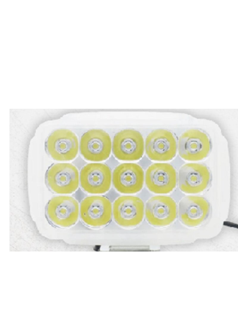 White LED Flash Lantern Modern Shape Transparent 15 LED 12V 15W Running 50000 Hours Square Shape - Image 1