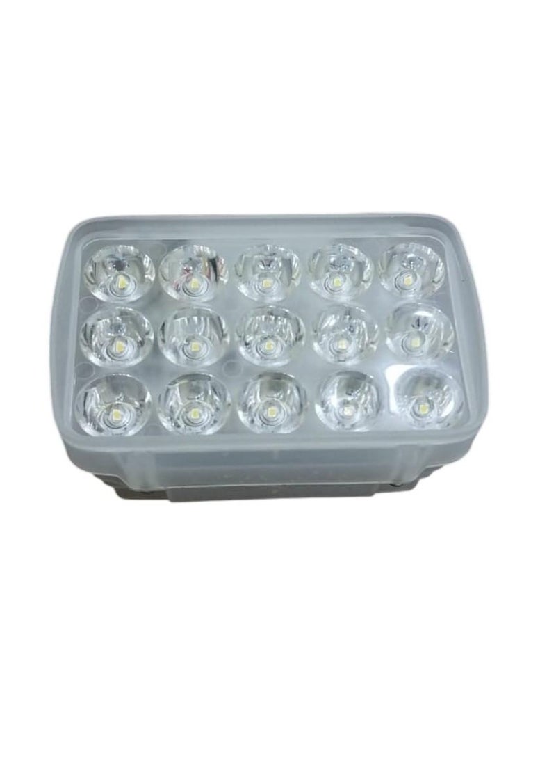 White LED Flash Lantern Modern Shape Transparent 15 LED 12V 15W Running 50000 Hours Square Shape - Image 3