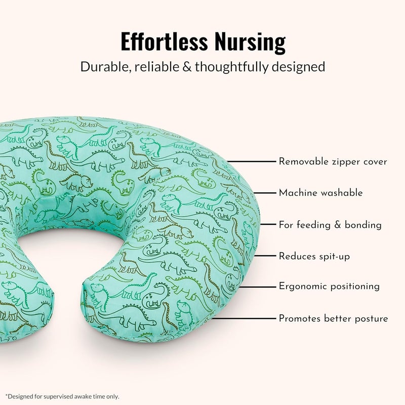Dream On Me Beeboo Nursing Pillow and Positioner - Soft and Breathable Fabric for Breastfeeding and Bottlefeeding, Green - Image 5