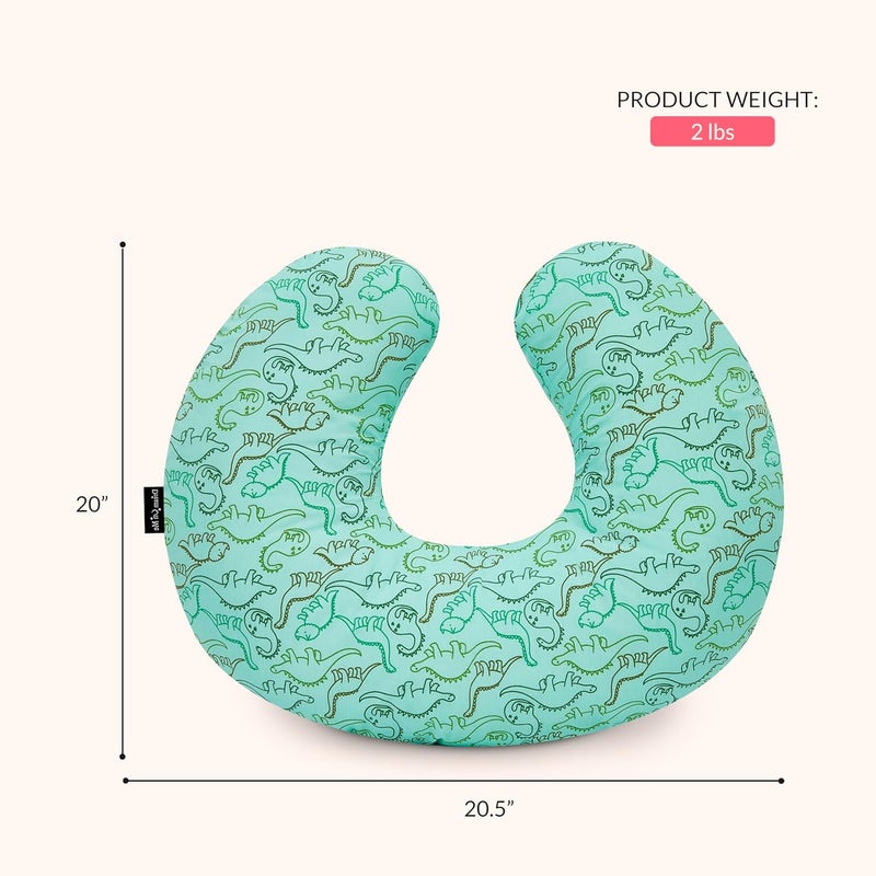 Dream On Me Beeboo Nursing Pillow and Positioner - Soft and Breathable Fabric for Breastfeeding and Bottlefeeding, Green - Image 3