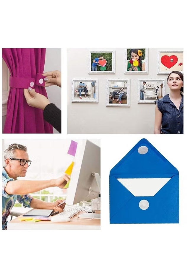 واي جيه نقاط لاصقة ذاتية 300 قطعة (150 زوجًا) بقطر 0.59 بوصة، عملات لاصقة بقاعدة لاصقة ومثبتة للحلقات للمدرسة، المكتب، المنزل، والفنون والحرف اليدوية - Image 5