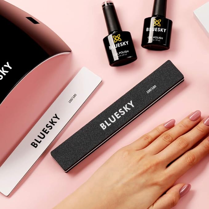 Bluesky Nail File Rhombus Professional Nail Tool For Gel Nails Double Sided Dual Grade Grit 100180 Emery Board Manicure and Pedicure Accessories - Image 2