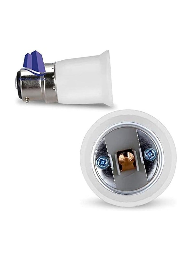 erorex 2Pcs B22 to E27 Lamp Holder Converter Base Bulb Socket Adapter LED Light Screw Adapter Converter - Image 4