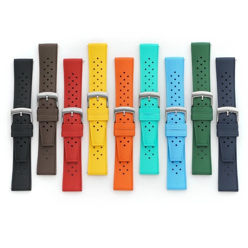 Y&D Hot Sale 20mm 22mm FKM Rubber Watch Strap – Quick Release Fluororubber Replacement Band for Easy Watch Strap Replacement - Image 2