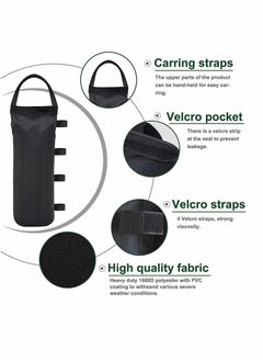 Y&D 112 LBS Extra Large Pop up Canopy Weights Sand Bags for Ez Tent Outdoor Instant Canopies 4-Pack Black (Without Sand) Dark Black  - Image 3