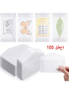 HS 100 PCS Glassine Envelopes, Tissue Seed Envelopes, Coin Envelopes, Clear Envelopes For Collecting Lottery Ticket Stamp Card Coin Gift Wedding Guest Favor Supplies, 3.9 x 2.7 Inches  - Image 1
