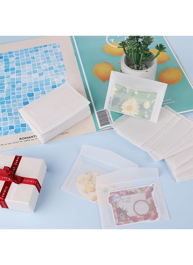 HS 100 PCS Glassine Envelopes, Tissue Seed Envelopes, Coin Envelopes, Clear Envelopes For Collecting Lottery Ticket Stamp Card Coin Gift Wedding Guest Favor Supplies, 3.9 x 2.7 Inches  - Image 3
