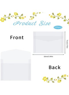HS 100 PCS Glassine Envelopes, Tissue Seed Envelopes, Coin Envelopes, Clear Envelopes For Collecting Lottery Ticket Stamp Card Coin Gift Wedding Guest Favor Supplies, 3.9 x 2.7 Inches  - Image 2