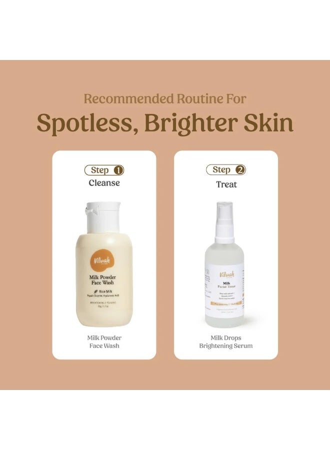 Vilvah STORE Pore Minimising Combo | Powder Face Wash + Milk Toner | Unclogs Pores, Removes Blackheads & Controls Oil | Exfoliates, Hydrates & Refines Skin | For All Skin Types - Image 2