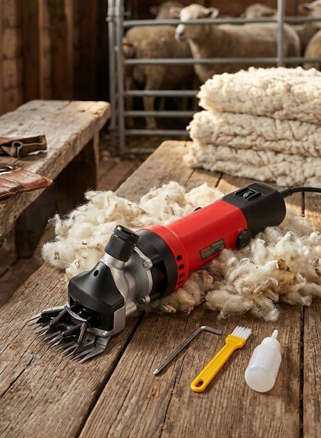 DEFAONS A003 Electric Sheep Shears 1280W Professional Sheep Clipper Machine, 2800RPM Heavy Duty Wool Shearing Machine with Adjustable Blade, High Speed Electric Animal Hair Trimmer for Sheep Goat Alpaca Farm Grooming - Image 1