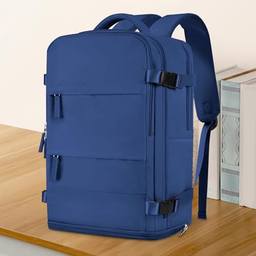 coowoz Travel Backpack for Women Men,Carry On Backpack,Hiking Backpack Outdoor Sports Rucksack Casual Daypack Travel Essentials Royal Blue - Image 2