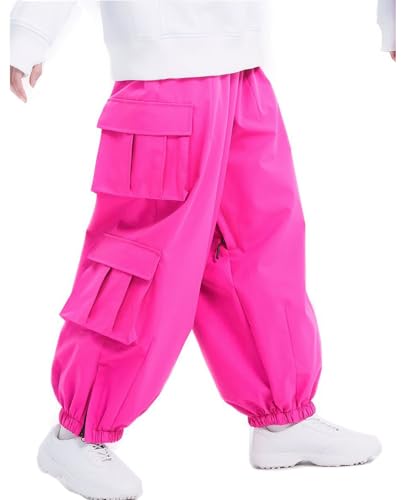 SEARIPE Mens Cargo Ski Pants Waterproof Baggy Pants Women Insulated Snow Pants Snowboarding Pants Winter Outdoor SportsJT0039RoseS - Image 1