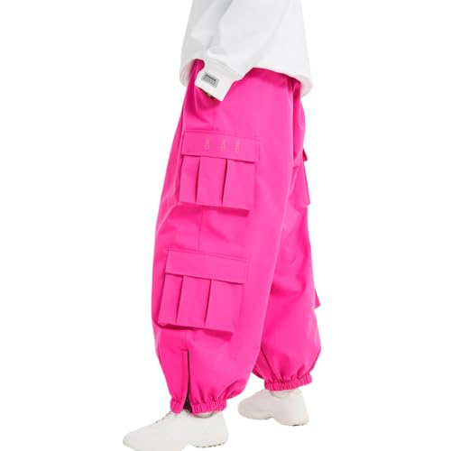 SEARIPE Mens Cargo Ski Pants Waterproof Baggy Pants Women Insulated Snow Pants Snowboarding Pants Winter Outdoor SportsJT0039RoseS - Image 3