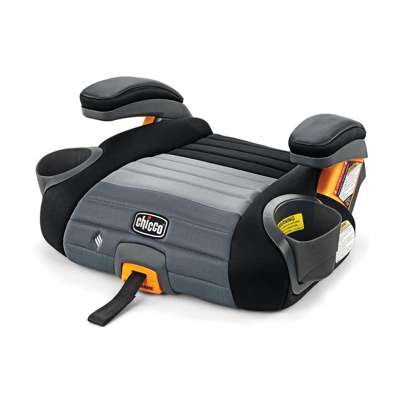 Chicco GoFit ClearTex Plus Backless Booster Car Seat, Latch Attachment, Quick-Release Latch Removal, Portable Car Booster Seat for Children at Least 4 Years Old and 40-110 lbs, Obsidian/Black - Image 1