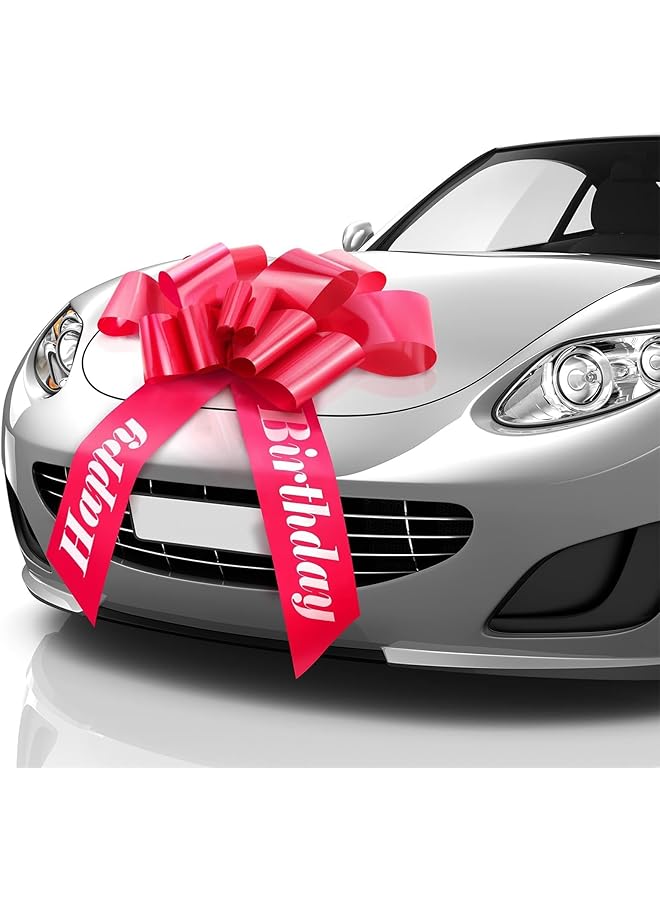 The Bros Pull Bows, 30" Gift Bows Giant Bow for Car Birthday Bow, Bow for Gifts for Present Bouquet Floral Arrangements Birthday Wedding Decoration(RED) - Image 1