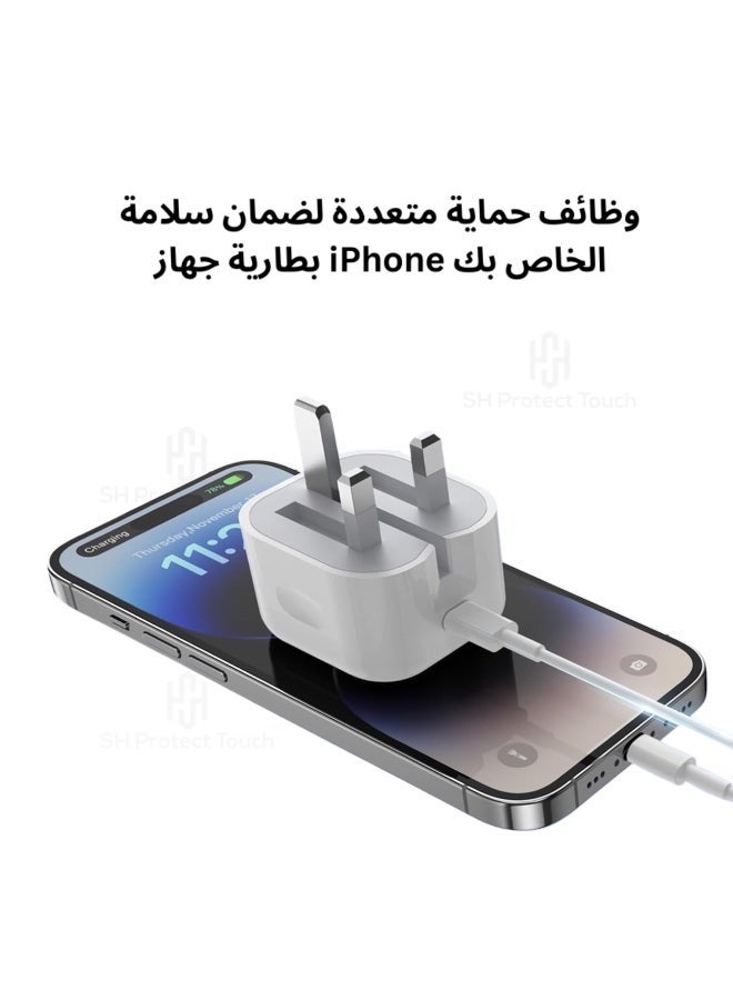 SH PROTECT TOUCH 40W Dynamic Power Adapter with 60W Max  For Apple iPhone 17 Pro  [MFi Certified] PD 3.2 Fast Charging Type C Plug , For iPhone 17/16/15/14/13/12/11/Pro/Max - Image 5