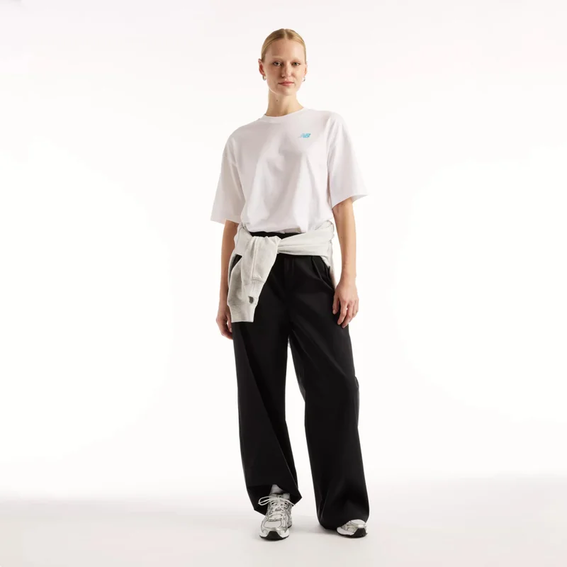 New Balance White Women's Collage Oversized T-Shirt for Women | Best Price UAE