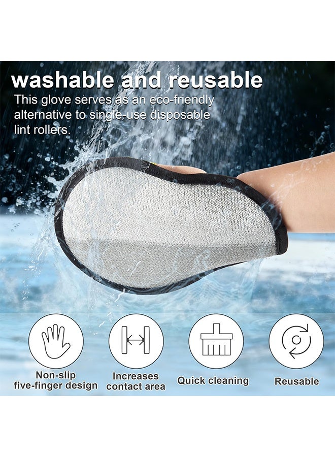 1 Pcs 5-Finger Electrostatic Reusable Pet Hair Removal Mitt & Glove, Pet Hair Remover Brush Tool for Cats & Dogs, for Couch, Furniture, Carpet, Laundry & Clothing - Image 5