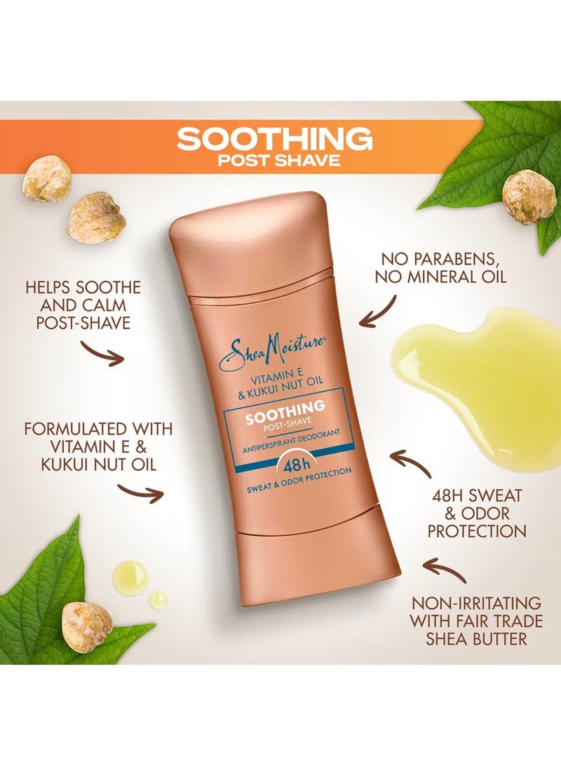 SheaMoisture Antiperspirant Deodorant Stick Soothing Vitamin E & Kukui Nut Oil, Count for 48HR Sweat & Odor Protection Paraben & Mineral Oil Free, 74ml - Image 3