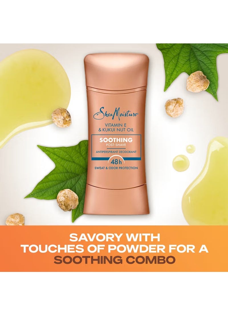 SheaMoisture Antiperspirant Deodorant Stick Soothing Vitamin E & Kukui Nut Oil, Count for 48HR Sweat & Odor Protection Paraben & Mineral Oil Free, 74ml - Image 4
