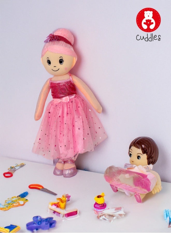 Cuddles Stuffed ballerina Doll 50cm Pink - Image 4