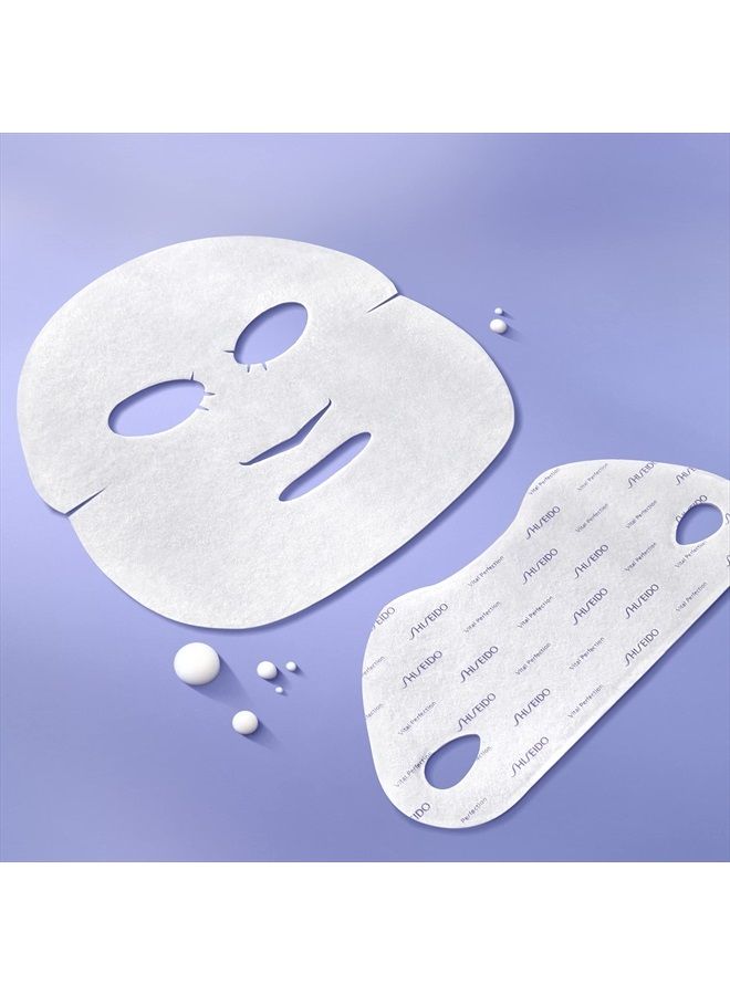 Shiseido Vital Perfection LiftDefine Radiance Face Mask - Includes Six Complete Face Masks - Instantly Effective Two-Piece Face & Neck Sheet Mask for Lifting & Firming - Image 2