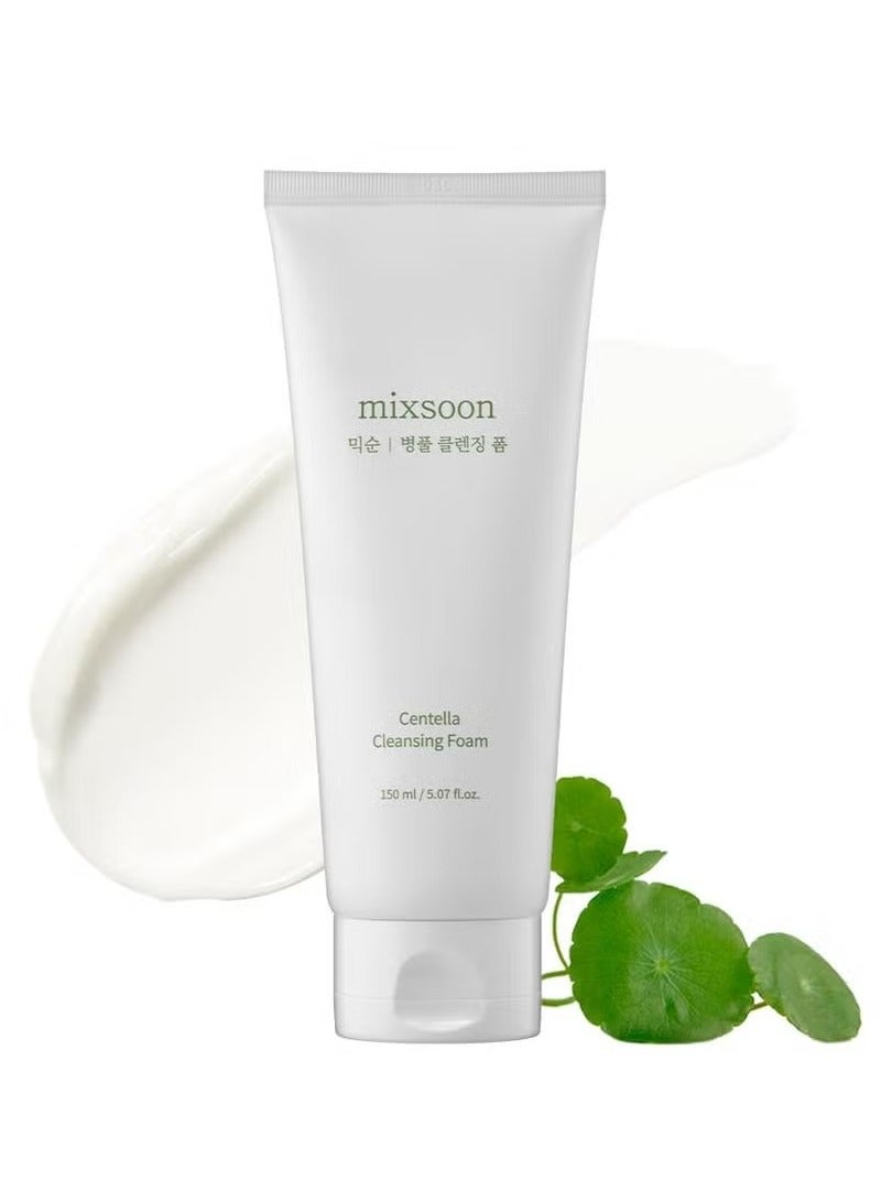 mixsoon Centella Cleansing Foam 150ml, Low pH cleansing foam for soothing and moisturization, cruelty-free, Korean Facial Cleanser, Korean Face Wash - Image 1