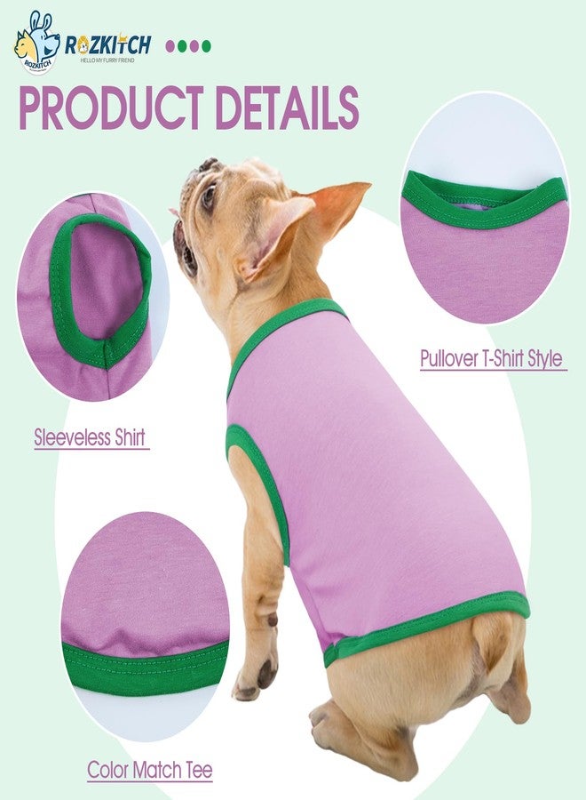 ROZKITCH Dog Shirts 2 Pack Lightweight Stretchy Dog T-Shirts Soft Sleeveless Shirts Breathable Clothes for Puppy Kitty Cats Basic Tank Top Tee Fashion Outfit for Small Medium Dogs XL - Image 2