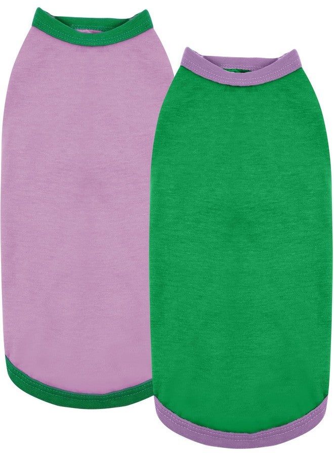 ROZKITCH Dog Shirts 2 Pack Lightweight Stretchy Dog T-Shirts Soft Sleeveless Shirts Breathable Clothes for Puppy Kitty Cats Basic Tank Top Tee Fashion Outfit for Small Medium Dogs XL - Image 1