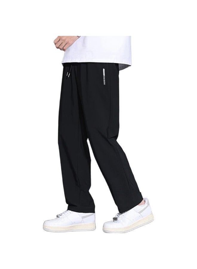 Warrior Men'S Ice Silk Quick-Drying Sports Pants Summer Loose Straight High Elasticity Running Fitness Casual Long Pants For Men - Image 3