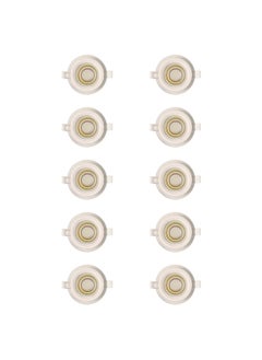 El Rawda Lighting 10 Pcs Spotlights Inside The Gypsum, 7 Cm Opening, 6 Watt Glass Body, 3-Mode Lighting  White - Warm - Cool Pcs 10x10x4 cm 