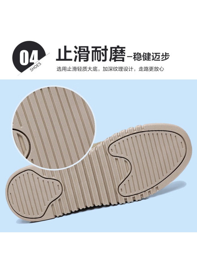 Anglerfish Ankang Old Beijing Cloth Shoes Spring And Autumn Men's Single Shoes Canvas Casual Breathable Middle-aged And Elderly Dad Shoes A5013 Black 44 - Image 1