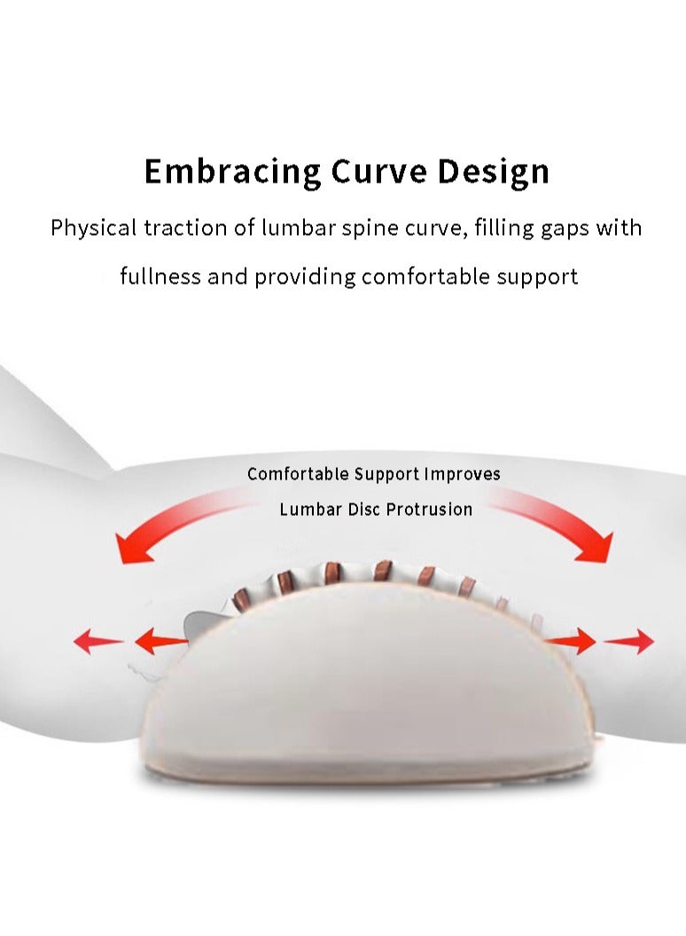 Lumbar Support Pillow, Memory Foam Cushion for Back Pain Relief, Ergonomic Waist Support for Side  Back Sleepers, Removable  Washable Cover, Ideal for Home, Office, and Car - Image 5