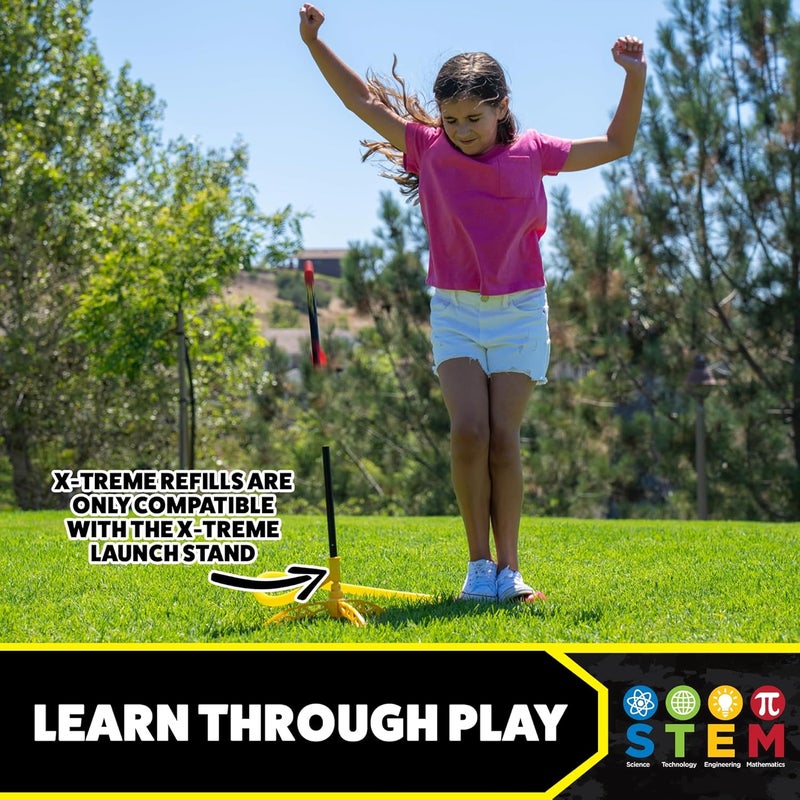 Stomp Rocket X-Treme Rocket Refill Pack - 3 Kid-Powered Rockets for Outdoor Fun - Image 4