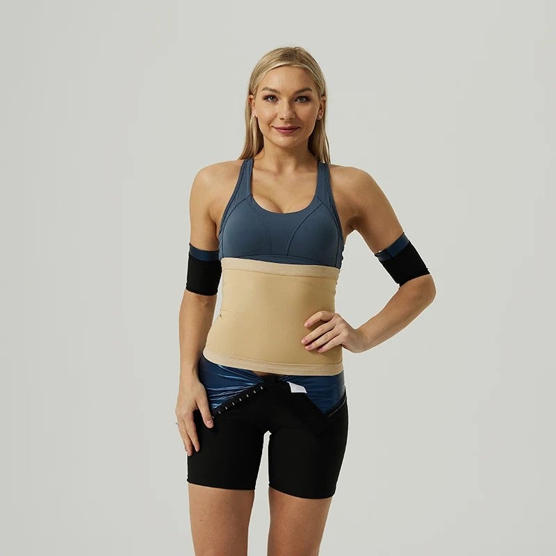 Bluejw Waist Trimmer - Sweat Shaper Waist Trainer Sauna Belt for Women & Men - Neoprene-Free Gym Fitness Slimming Belt - Image 4
