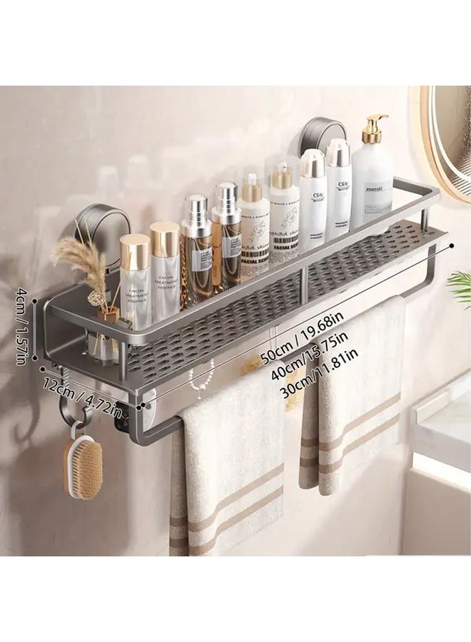 Rustproof Heavy Duty Shower Organizer 50cm With Hook And Rod - Image 5