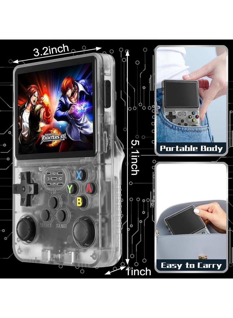 R36s retro Handheld Gaming Console with 64G Cards, Portable Retro Game Consoles Linux Gaming System Emulator 3.5-Inch IPS Screen  - Image 2