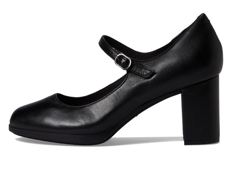 Clarks Women's Bayla Nora Pump, Black Leather, 7 - Image 4