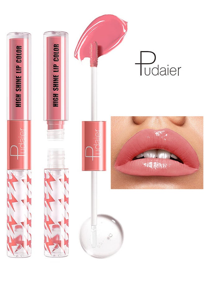 pudaier - High Shine Lip Gloss With Clear Fixed Color Lip Oil - Up To 12 Hours Long Lasting Dual Ended Liquid Lipstick - Lightweight And Non Sticky - For Girls And Women - Image 1
