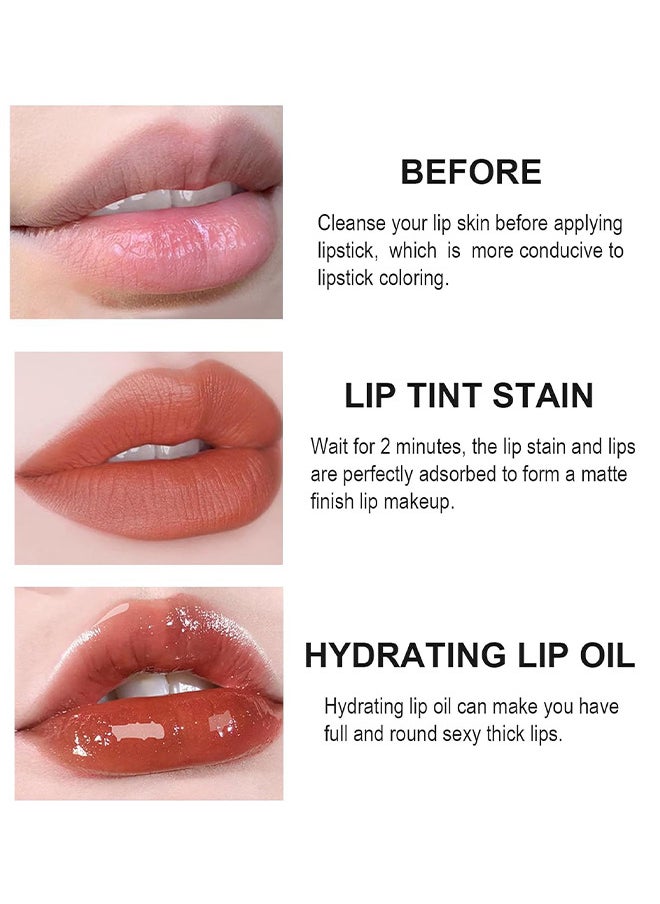 pudaier - High Shine Lip Gloss With Clear Fixed Color Lip Oil - Up To 12 Hours Long Lasting Dual Ended Liquid Lipstick - Lightweight And Non Sticky - For Girls And Women - Image 1