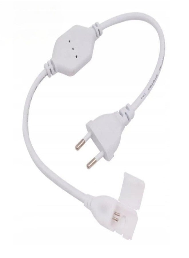 CREWBOLT 220V LED Rope Light Adapter | 2 Pin 6mm Plug for Flexible Strip & Tape Rope Lights | Connector Adapter Plug (Pack of 6) - Image 1