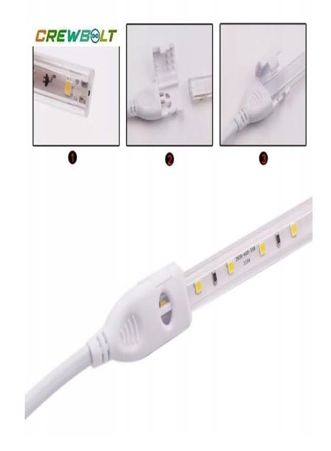 CREWBOLT 220V LED Rope Light Adapter | 2 Pin 6mm Plug for Flexible Strip & Tape Rope Lights | Connector Adapter Plug (Pack of 6) - Image 2