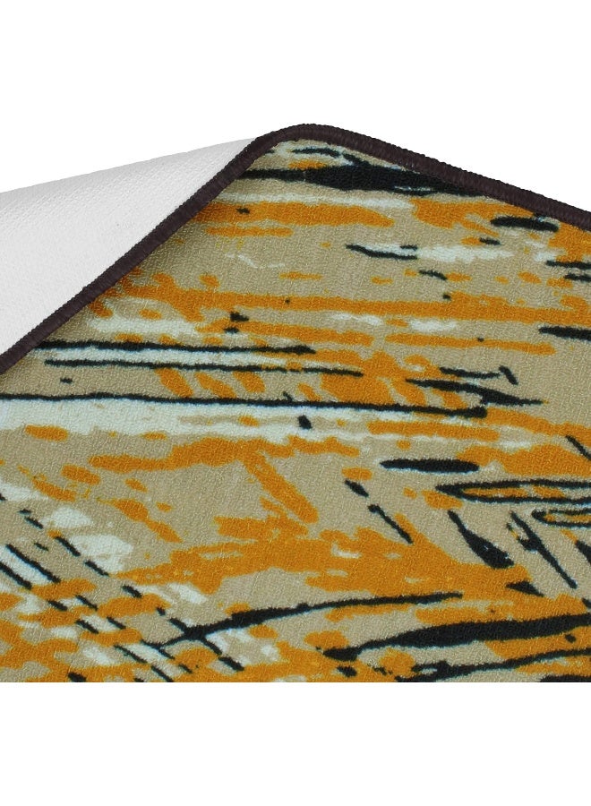 Story@Home Story@Home Carpet For Living Room Anti-Slip Washable Rugs For Living Room, Boho Rug, Moroccan Print (Yellow And Gold, 90 X 150 Cm)  - Image 5