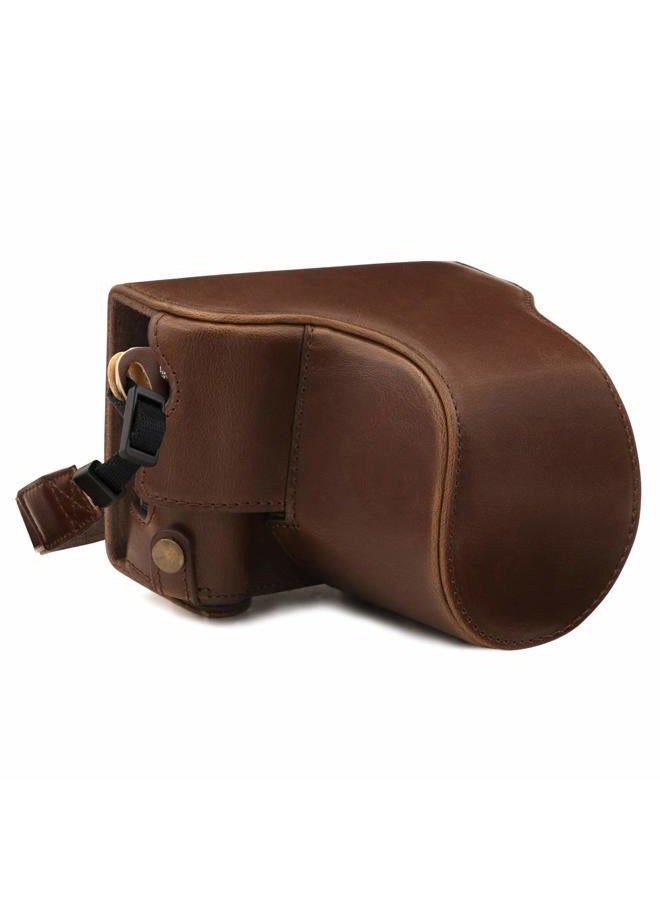 Megagear Mg1768 Ever Ready Leather Camera Case Compatible With Fujifilm X-A7 - Dark Brown - Image 1