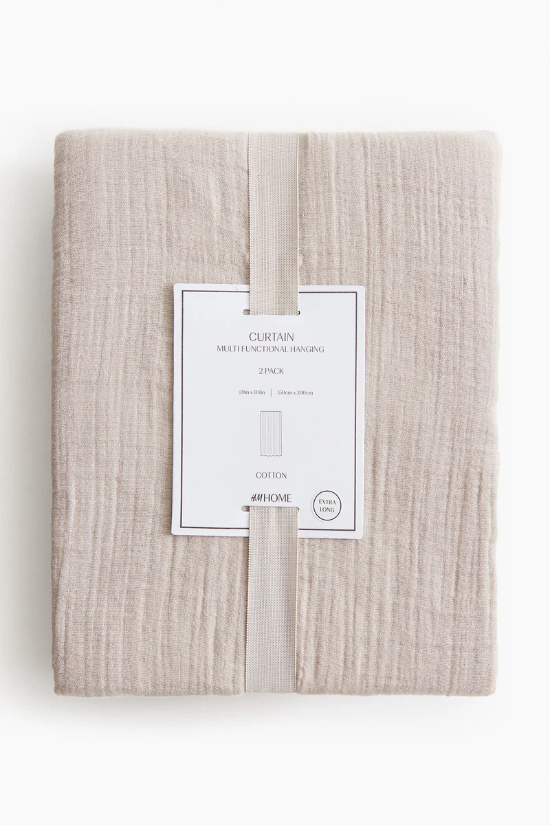 H&M 2-pack long muslin curtain lengths