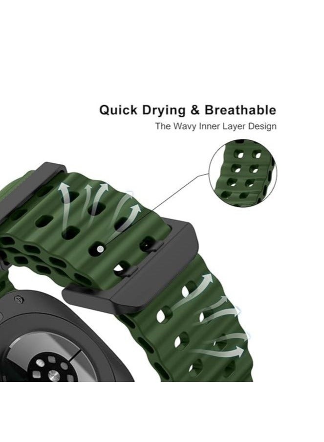 DUSALA Soft Silicone Adjustable Replacement Strap for 47mm Smartwatch | Durable Sport Bracelet Compatible with Galaxy Watch 7 Ultra | Lightweight, Sweat-Resistant, Comfortable Band for Active Use | Easy Installation – - Image 4