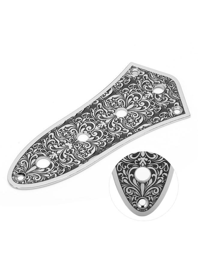 Thoraya - Bass Control Plate Aluminum Alloy Carved Board Volume Switch for Jazz Guitar Parts Replacement - Image 1