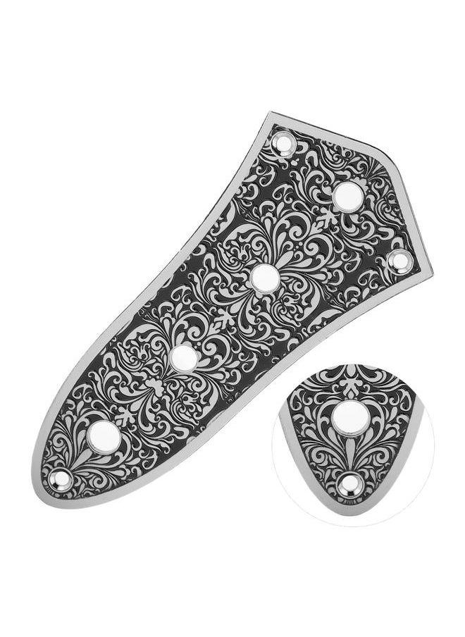 Thoraya - Bass Control Plate Aluminum Alloy Carved Board Volume Switch for Jazz Guitar Parts Replacement - Image 1